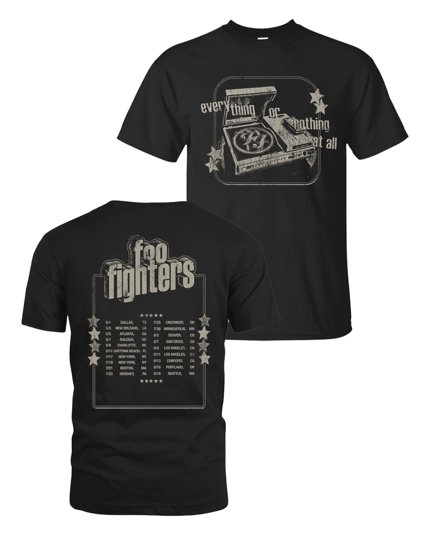 Foo Fighters Shop Record Player Everything Or Nothing At All Album T Shirt Premium Merchandise