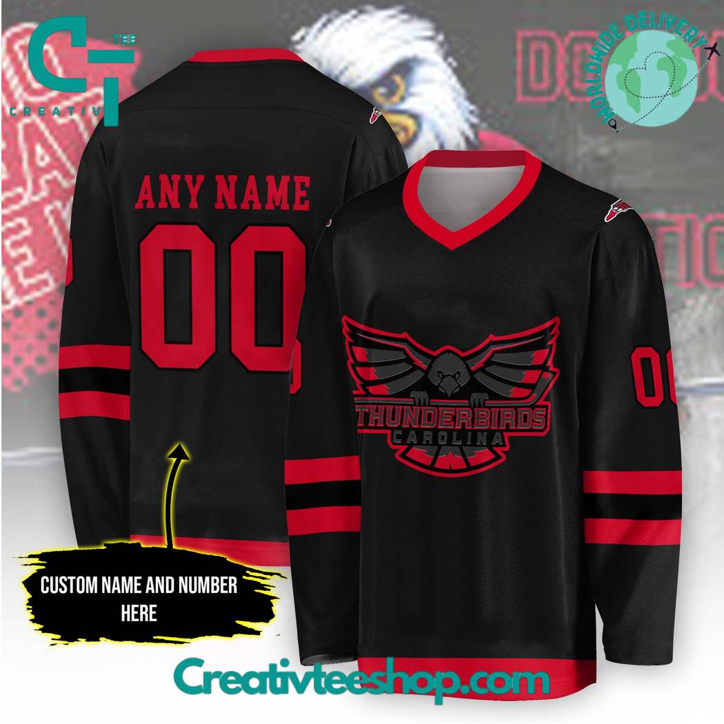 FPHL Carolina Thunderbirds 2024 Black Hockey Jersey