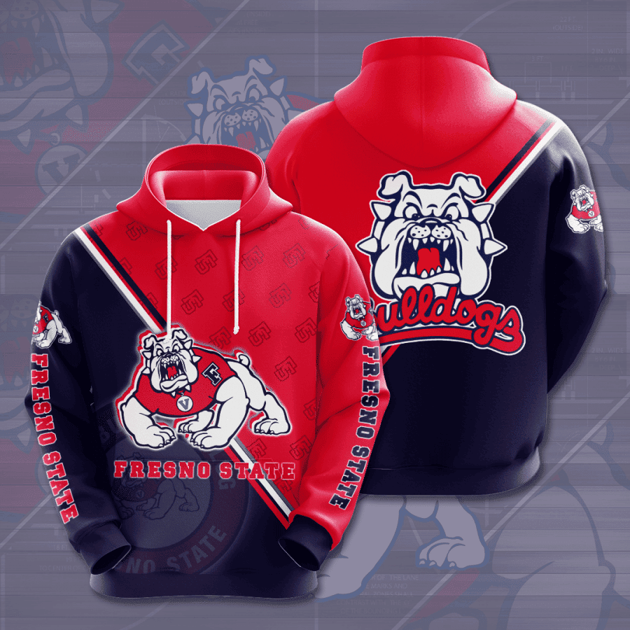 Fresno State Bulldogs Hoodie  Zip Hoodie Version 2438