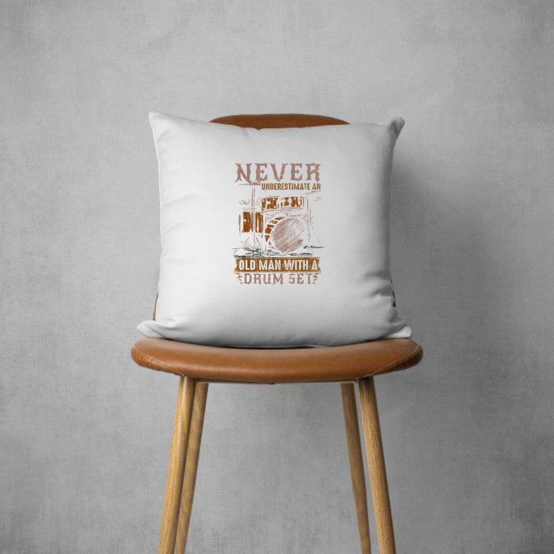 Funny Drummer Art for Men Drum Player Pillows
