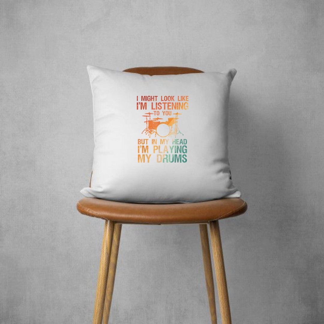 Funny Drummer Art For Men Women Drum Player Percussion Lover Pillows
