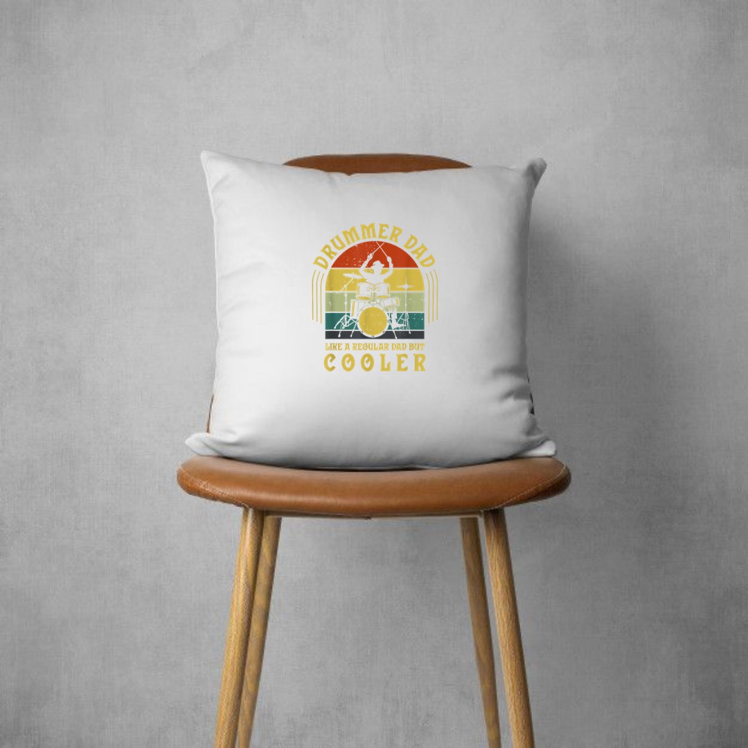 Funny Drummer Dad Art For Men Drumming Daddy Drum Players Pillows