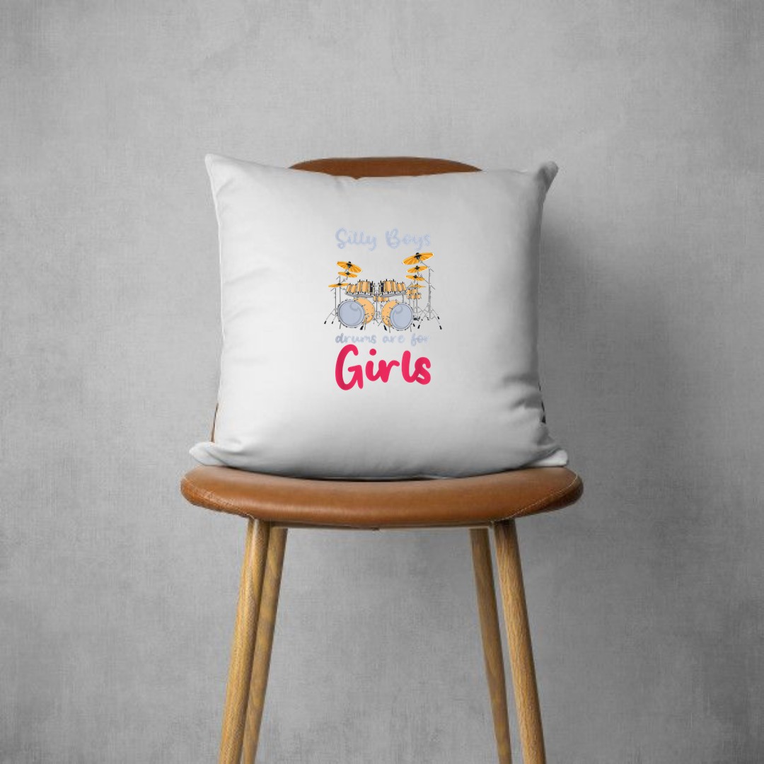 Funny Drummer Women Girls Musician Gift Idea Drums Pillows