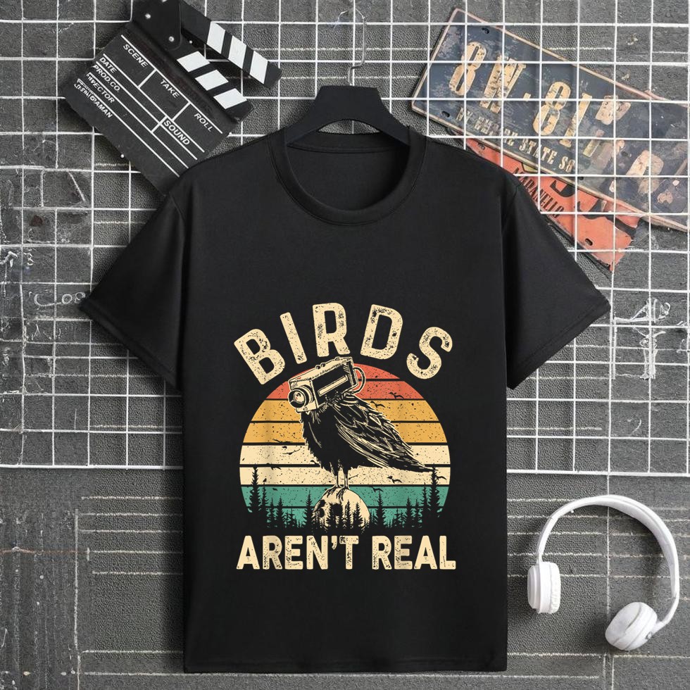 Funny Retro Vintage Birds Aren't Real Birds Spies Men Women T-Shirt