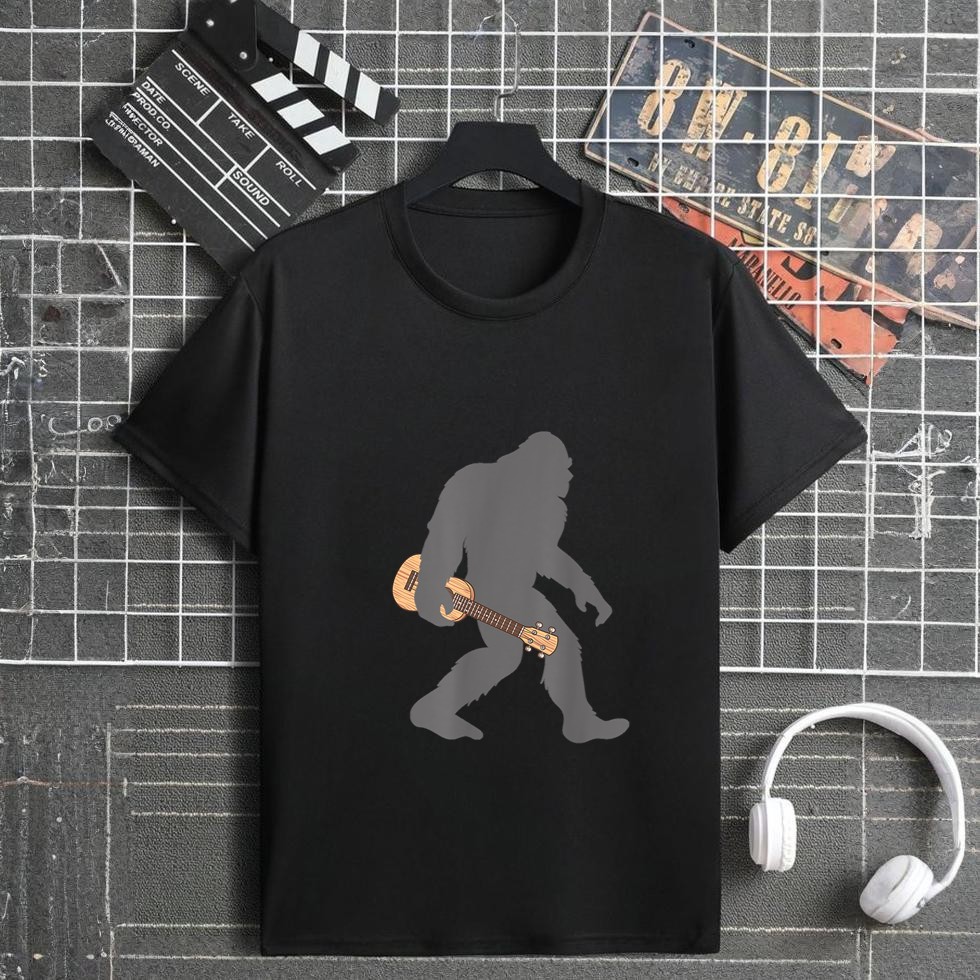 Funny Ukulele Player Bigfoot musician with Ukulele T-Shirt