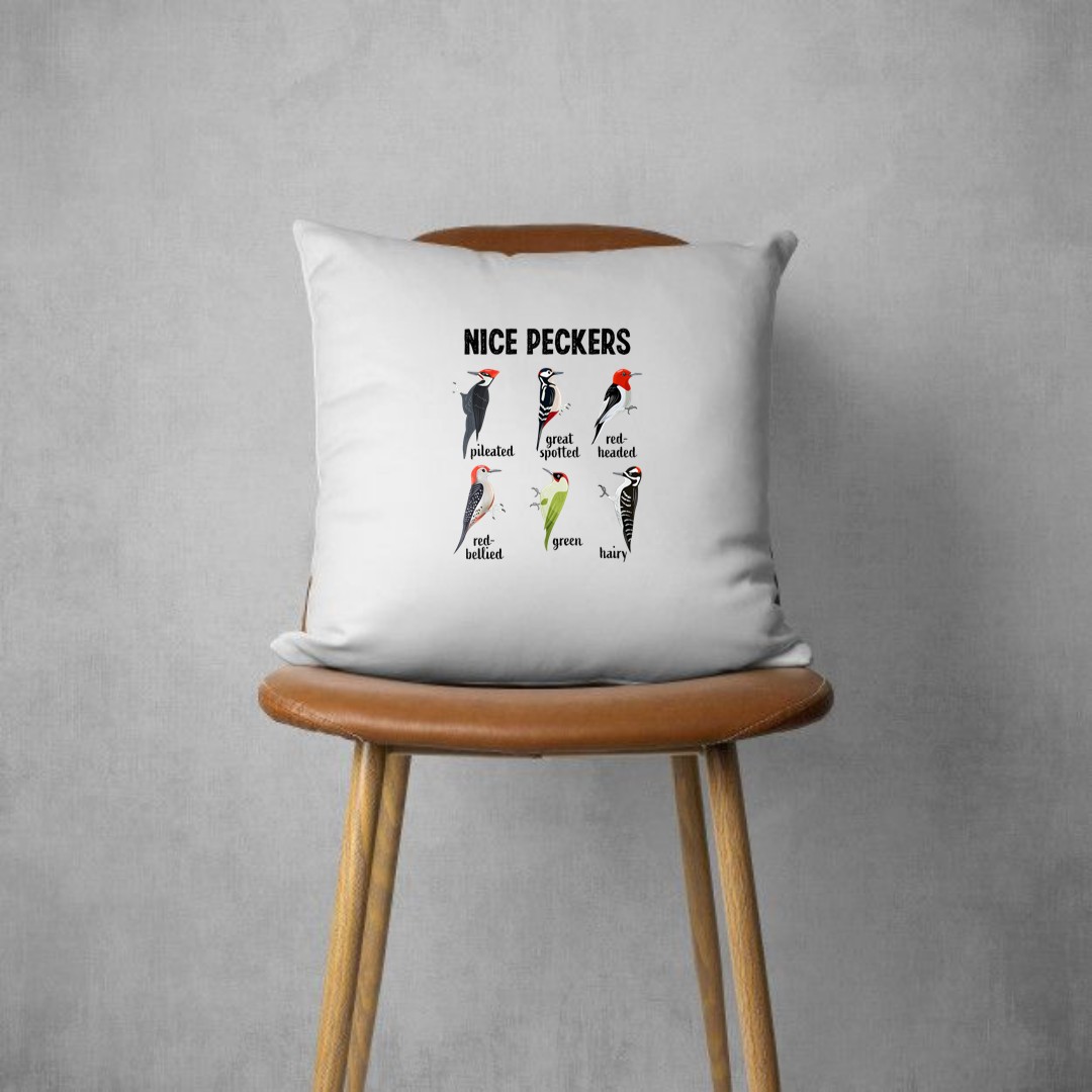 Funny Woodpecker Nice Peckers bird watching Pillows