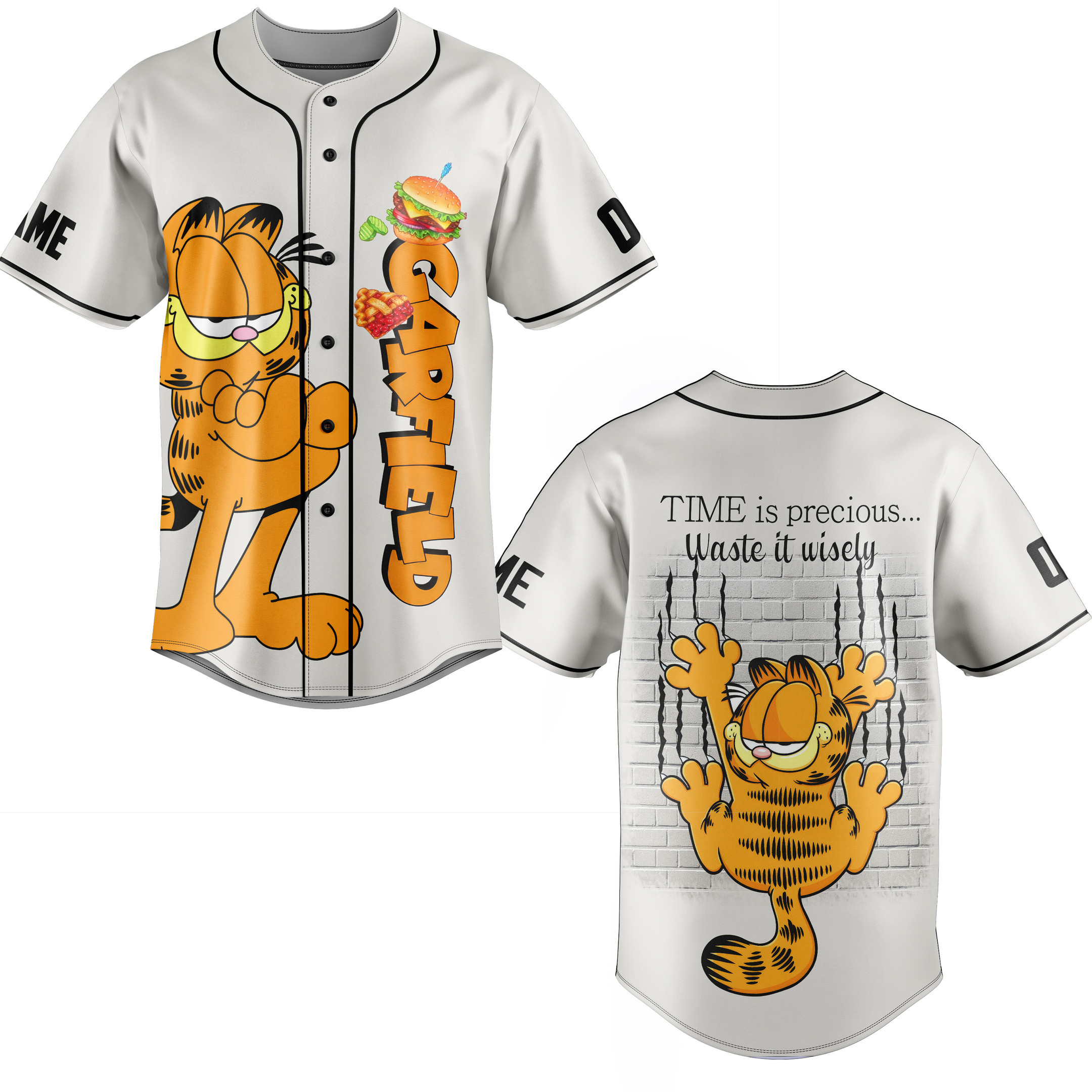 Garfield Baseball Jersey For Fans