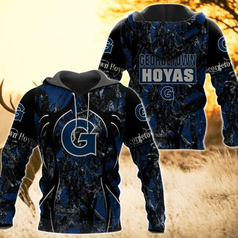 Georgetown Hoyas Camo Hunting 3D printed Sweatshirt Hoodie Zipped Hoodie