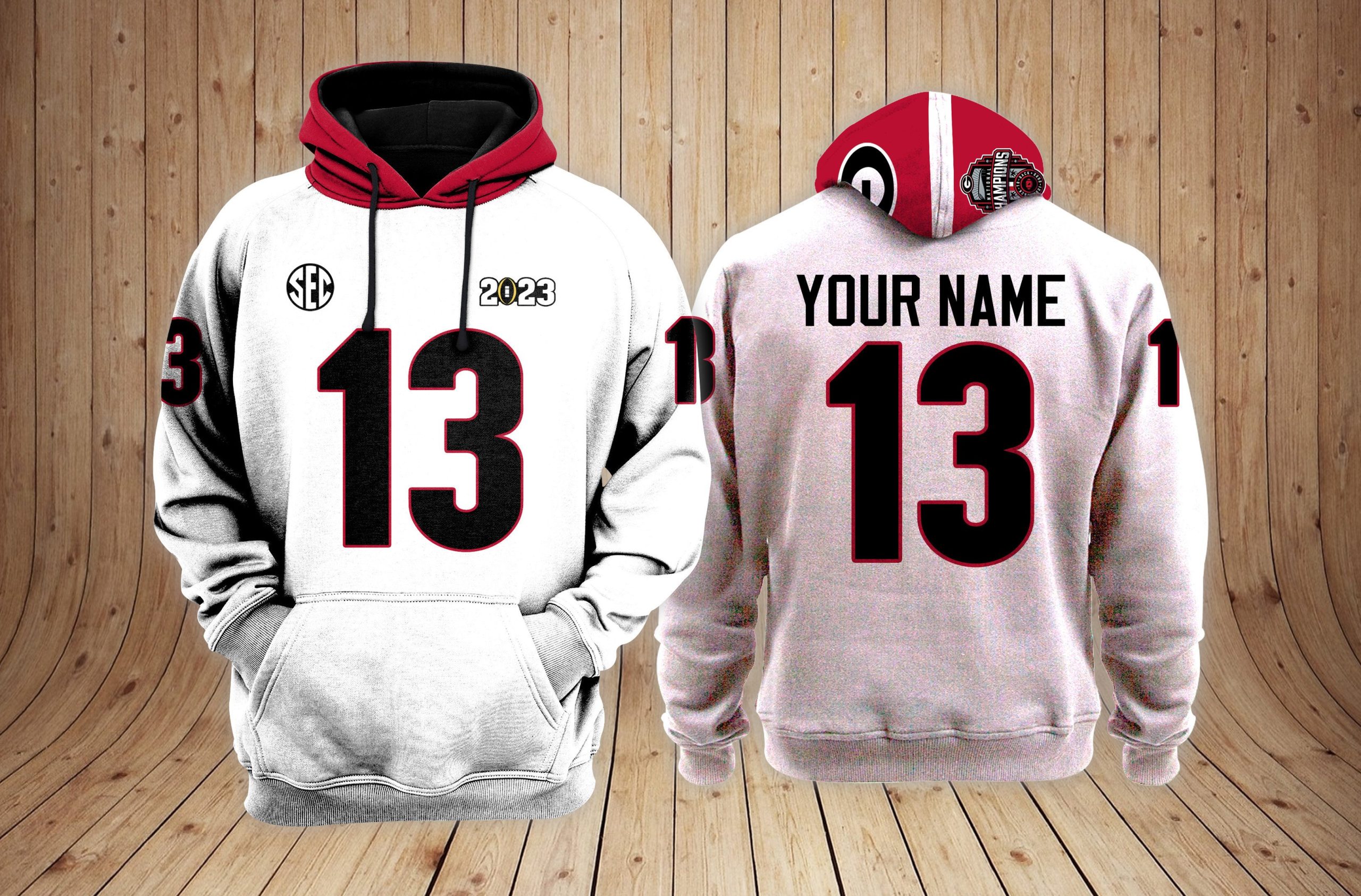 Georgia Bulldogs football NCAA Custom 3D Hoodie PT24062