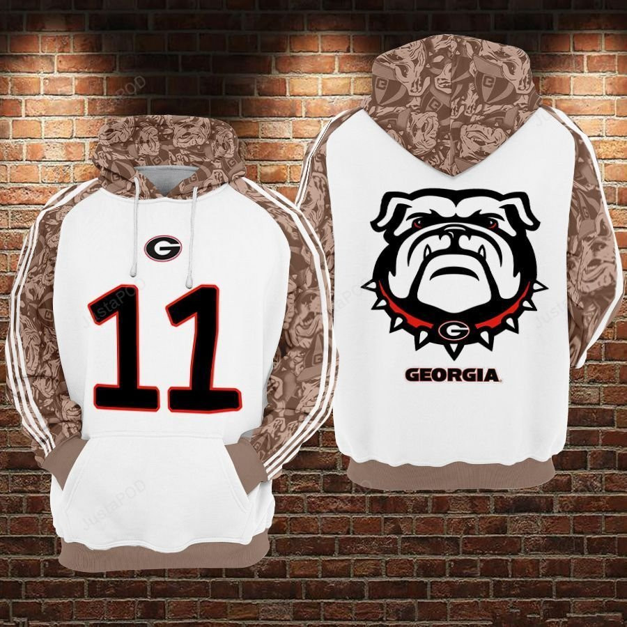 Georgia Bulldogs Ncaa Football Many Logo Hoodie  Zip Hoodie