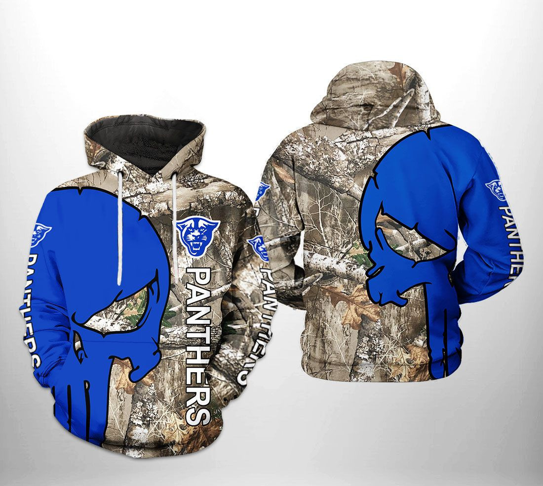 Georgia State Panthers NCAA Camo Veteran Hunting Hoodie  Zip Hoodie