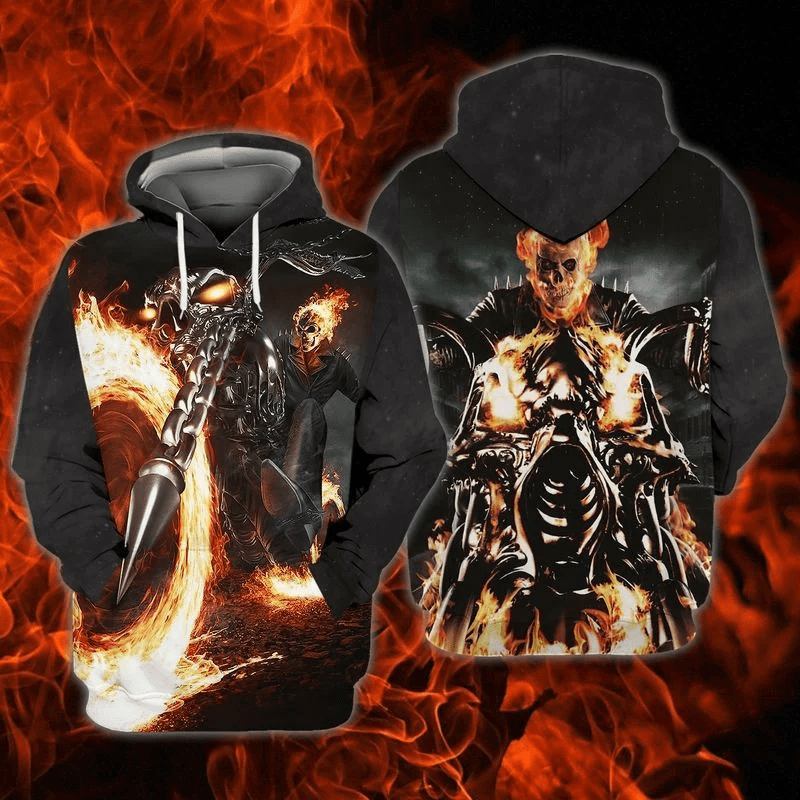 Ghost Rider Marvel Comics For Men And Women 3d Hoodie Zip Hoodie
