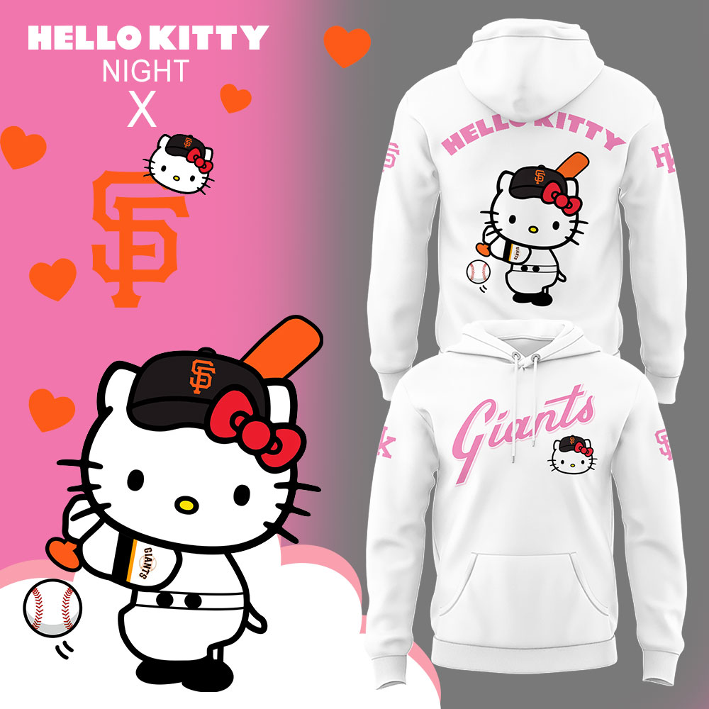 Giants x Hello Kitty Night Hoodie Gifts For Baseball Fans