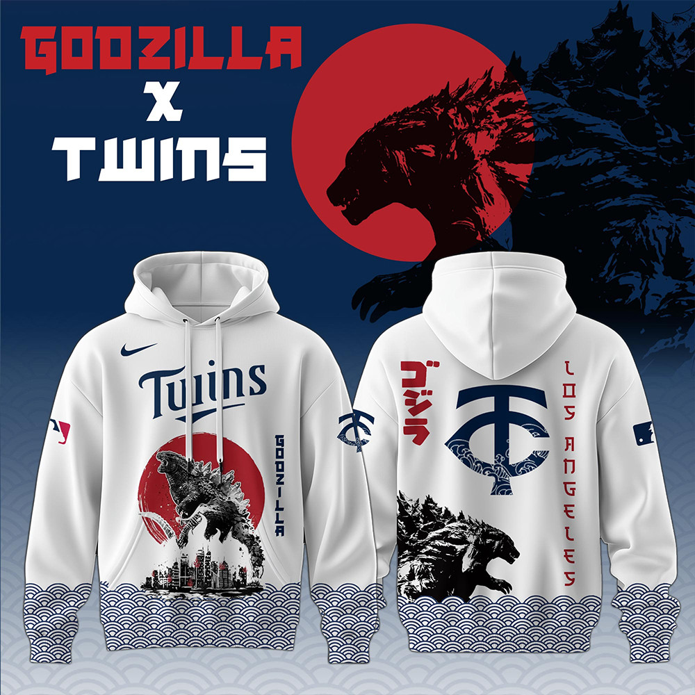 Godzilla x Minnesota Twins 2025 Japan Hoodie Gifts For Fans