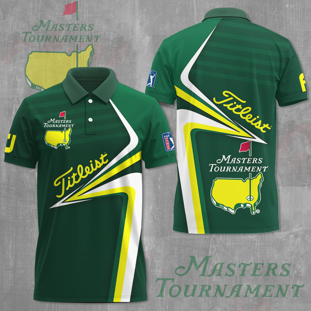 Golf Masters Tournament Titl 3D Polo Shirt Golf Gifts For Dad