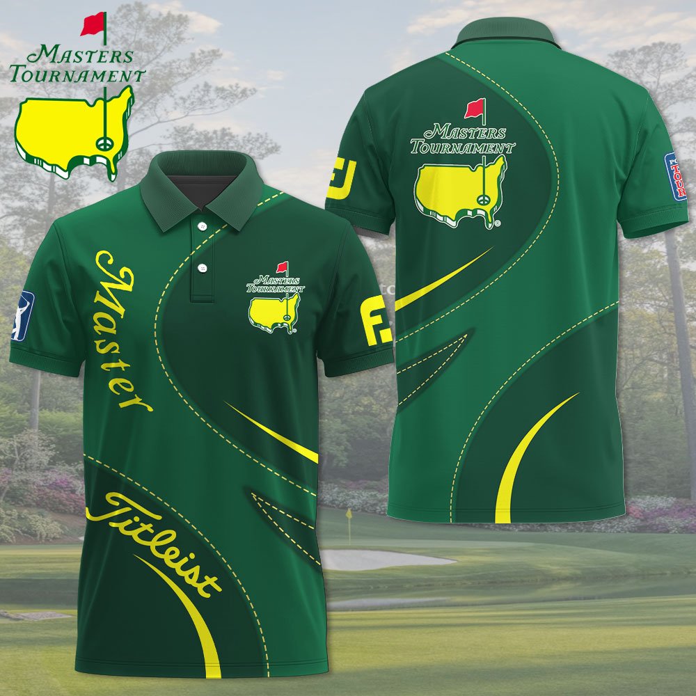 Golf Masters Tournament Titl 3D Polo Shirt Golf Gifts For Mens