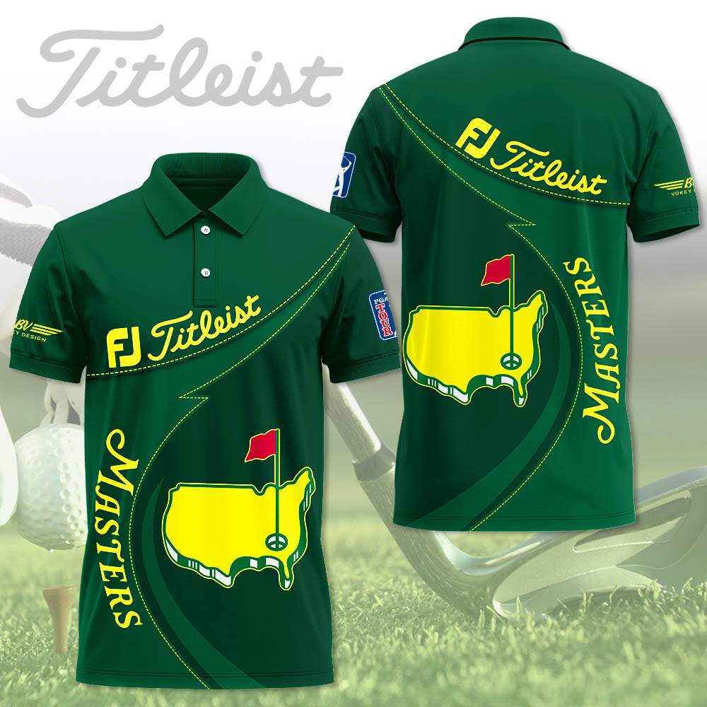 Golf Masters Tournament Titl 3D Polo Shirt Mens Gifts Golfs