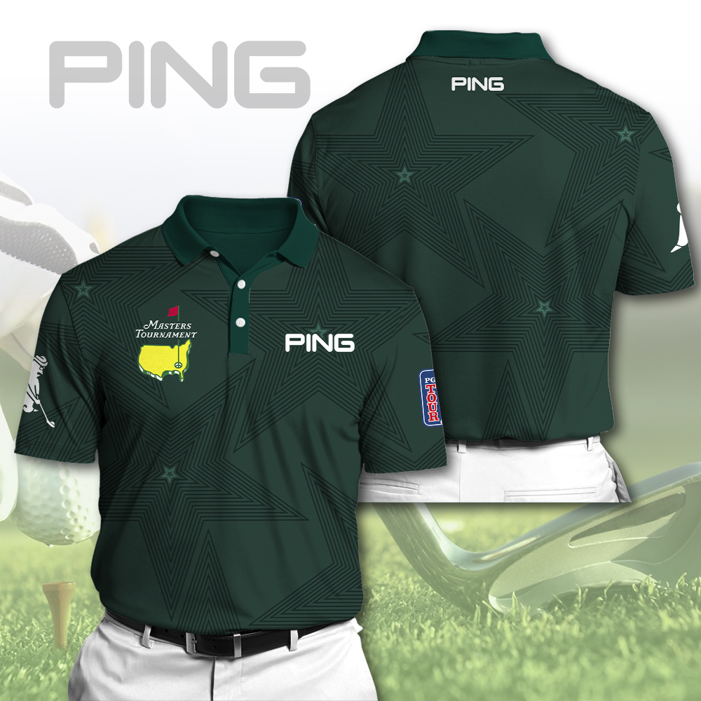 Golf Masters Tournament X Png 3D Polo Shirt Mens Gifts Golf