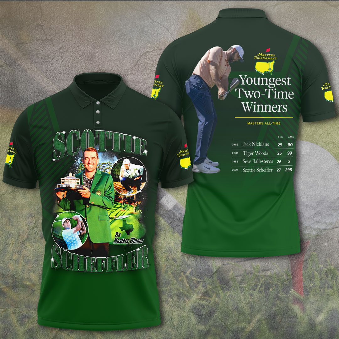 Golf Masters Tournament X Scottie Scheffler 3D Polo Shirt Golf Gifts For Dad