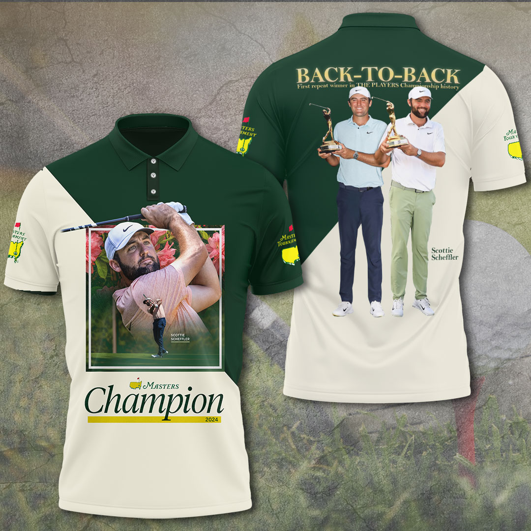 Golf Masters Tournament X Scottie Scheffler 3D Polo Shirt Top Gifts For Golfers