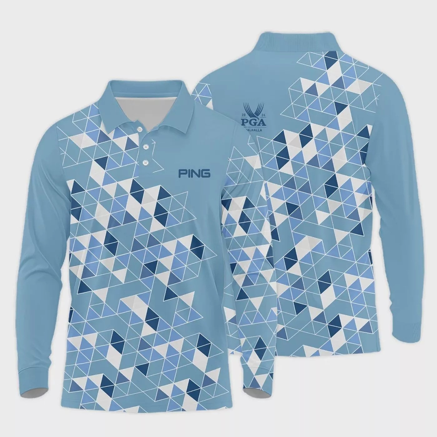 Golf PGA Championship Valhalla Ping Long Sleeve Polo Shirt Gifts For Golf Lovers
