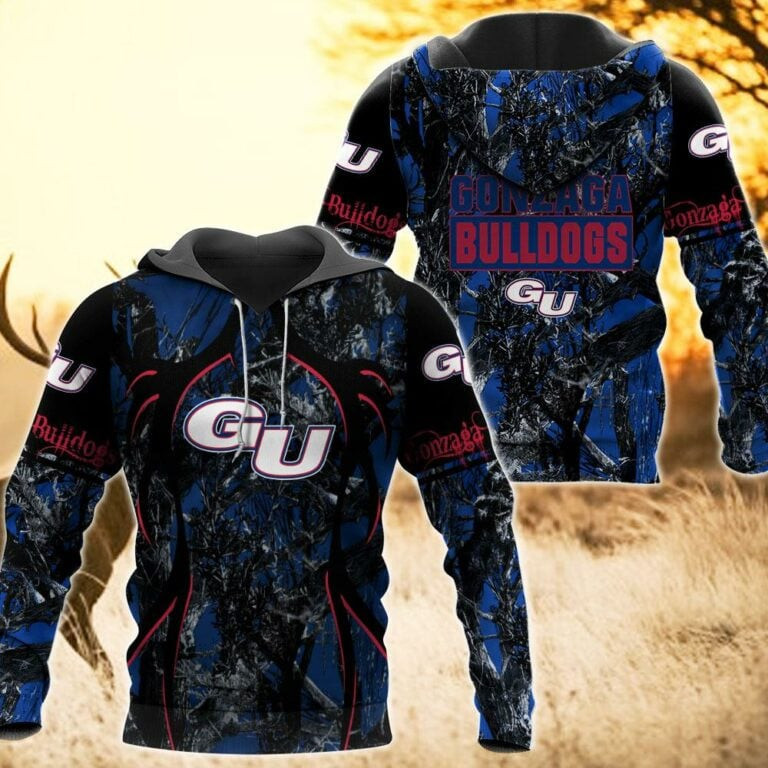 Gonzaga Bulldogs Camo Hunting 3D printed Sweatshirt Hoodie Zipped Hoodie