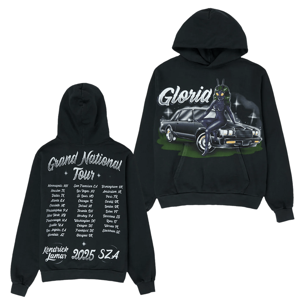 Grand National Tour Merch Kendrick Lamar GNT Gloria Bug Tour 2025 Hoodie SZA Merch For Fans