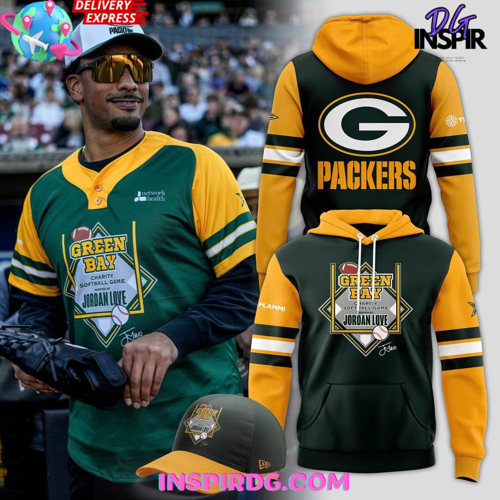 Green Bay Charity Softball Jordan Love Dark 2025 Hoodie Premium Merchandises