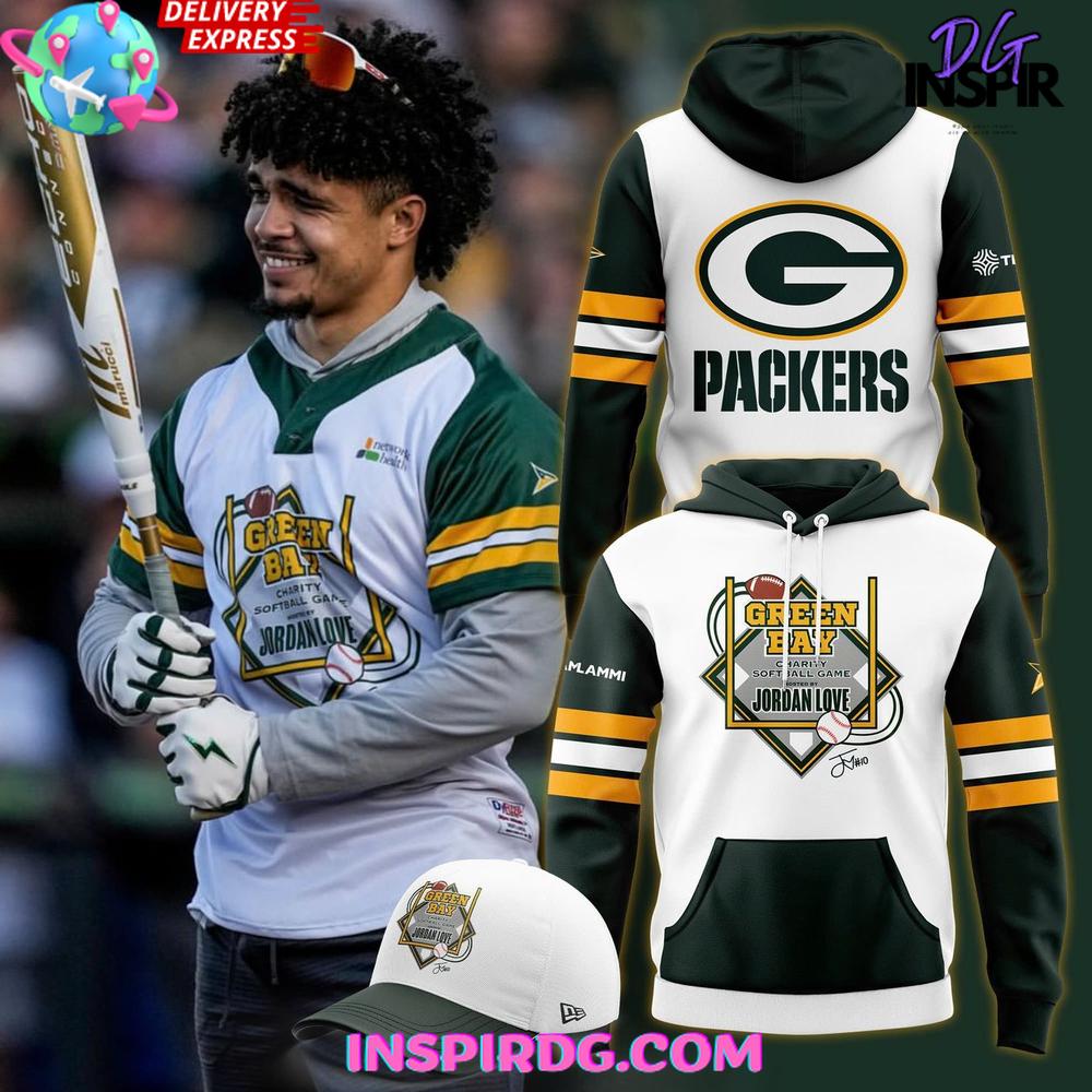 Green Bay Charity Softball x Jordan Love 2025 Hoodie Premium Merchandises
