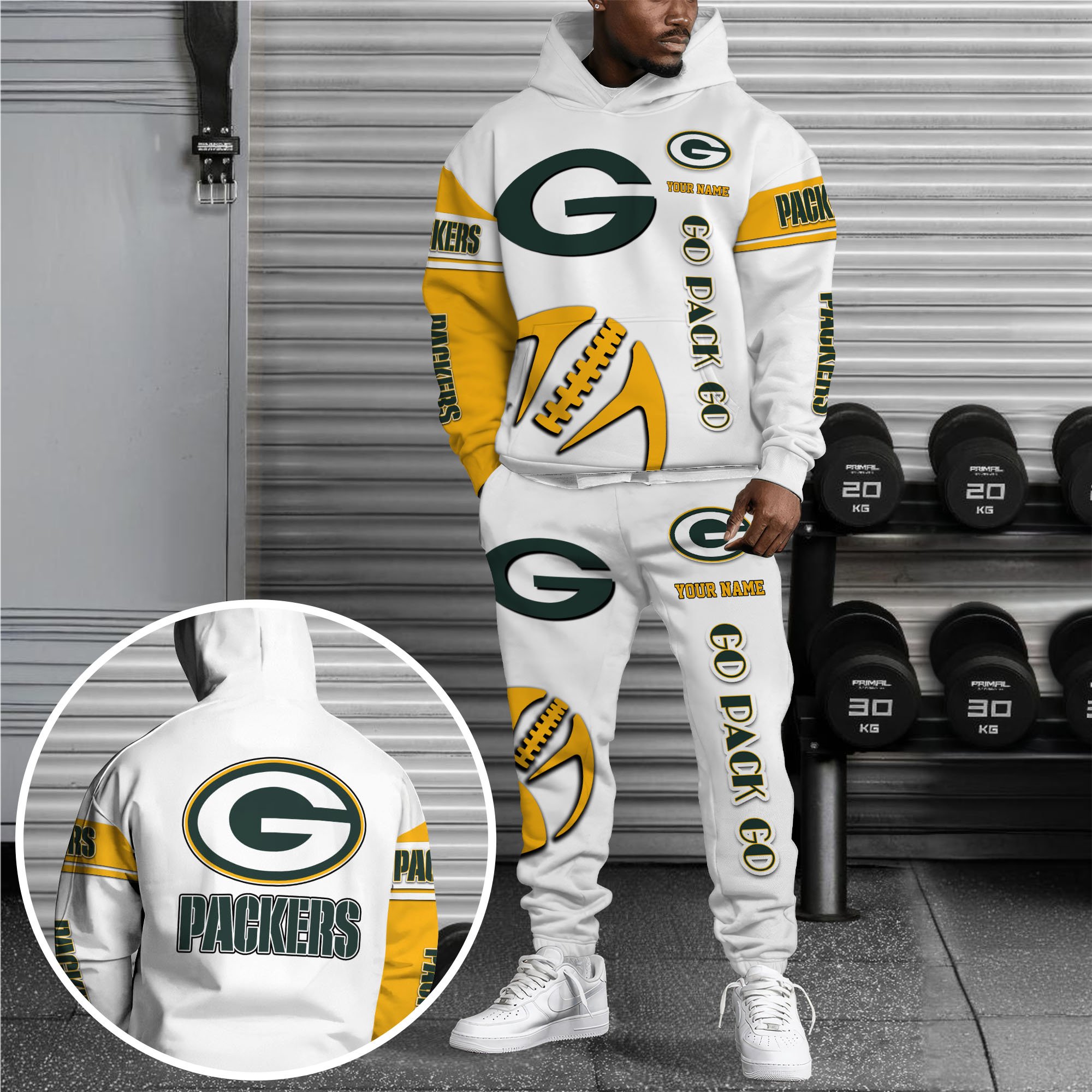 Green Bay Packers Hoodie Sweatpants Set, Custom Hoodie, Sport Hoodie Sweatpants Set, Sport Gifts For Fan DC26 Gift For Sport Music Fans