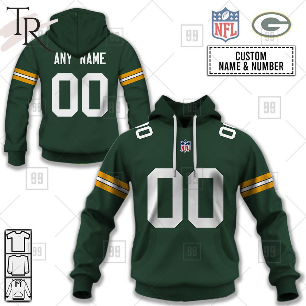 Green Bay Packers Personalized Name And Number NFL 3D Hoodie Version 137