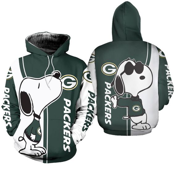 Green Bay Packers Snoopy NFL Football Team Hoodie