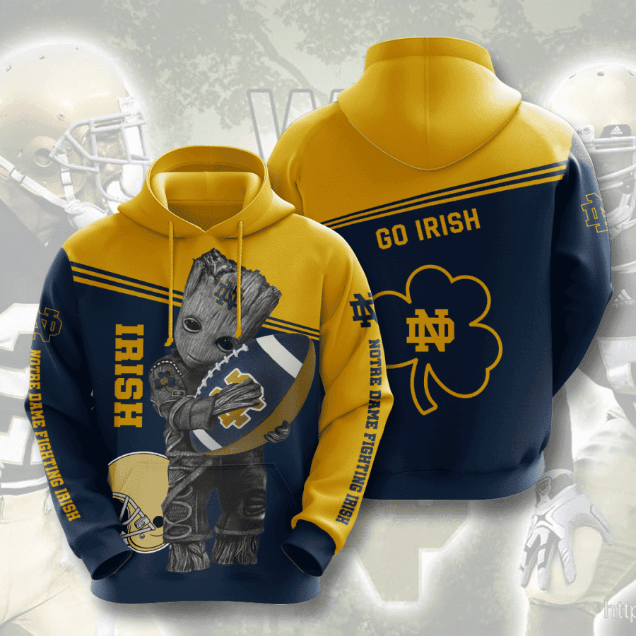 Groot Hold NOTRE DAME FIGHTING IRISH Hoodie  Zip Hoodie