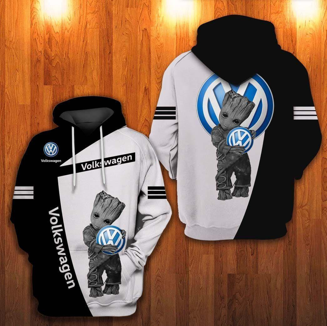 Groot With Volkswagen Volkswagen Logo All Over Print Hoodie 506