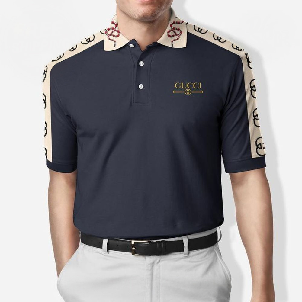 Gucci Dark Blue Logo Polo Shirt Father's Day Presents For Dad Ideas 2025