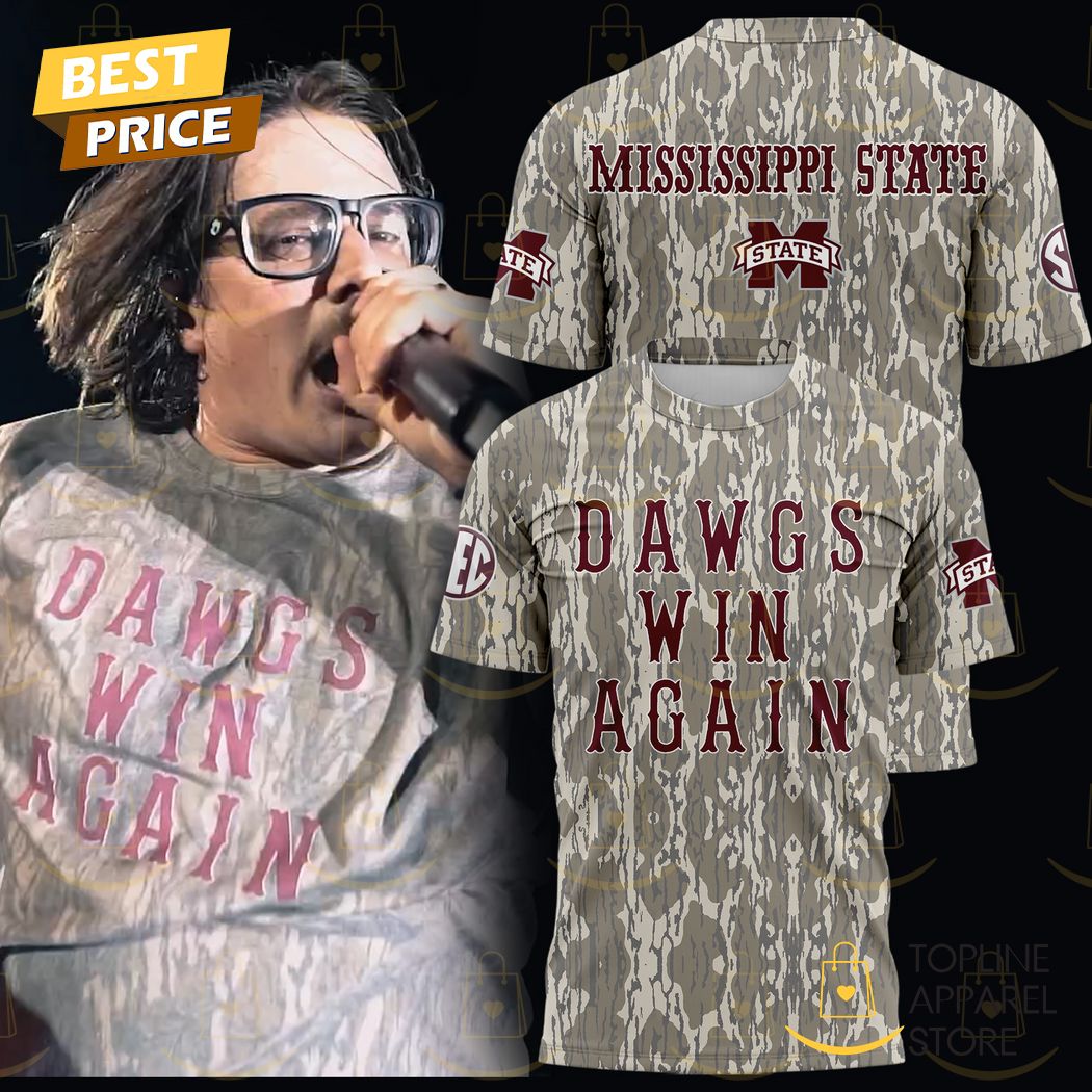 Hardy Mississippi State Bulldogs Vintage Dawgs Win Again 3D T-Shirt Gift For Sport Music Fans