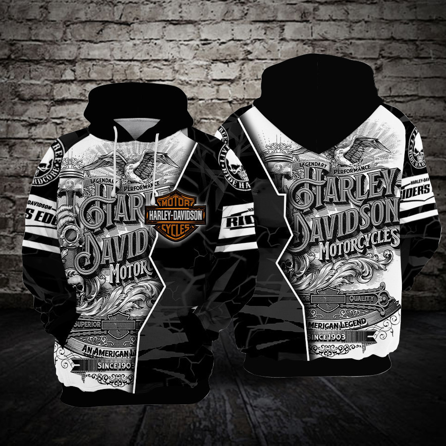 Harley Davidson Hoodie  Zip Hoodie Style 2063 Gift For Sport Music Fans