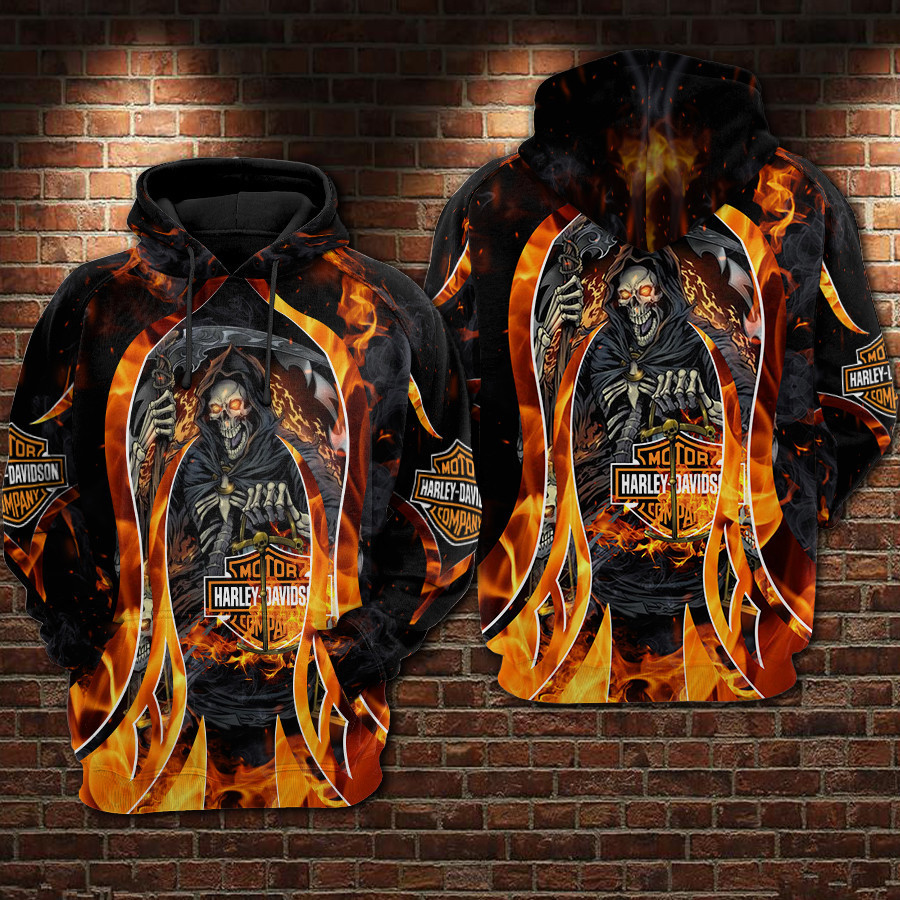 Harley Davidson Hoodie  Zip Hoodie Version 1998
