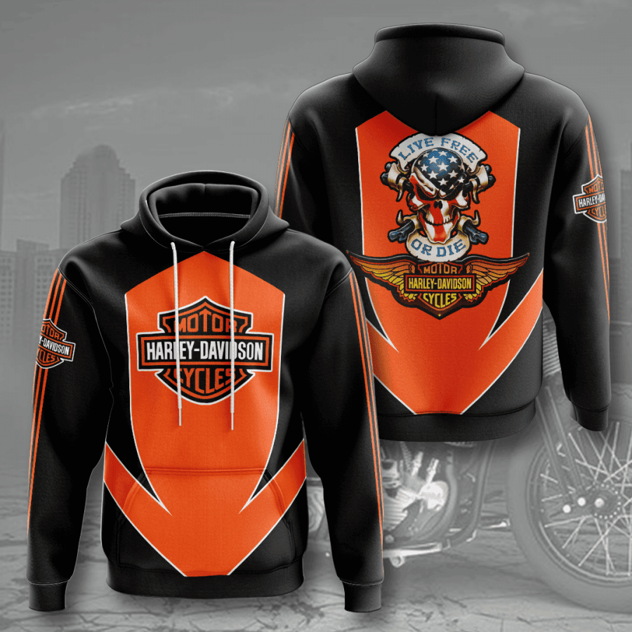 Harley Davidson Hoodie  Zip Hoodie Version 2001