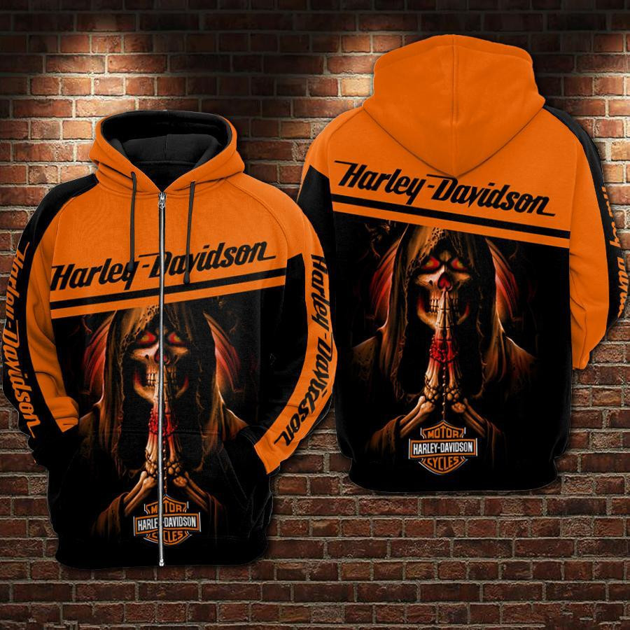 Harley Davidson Hoodie  Zip Hoodie Version 2040