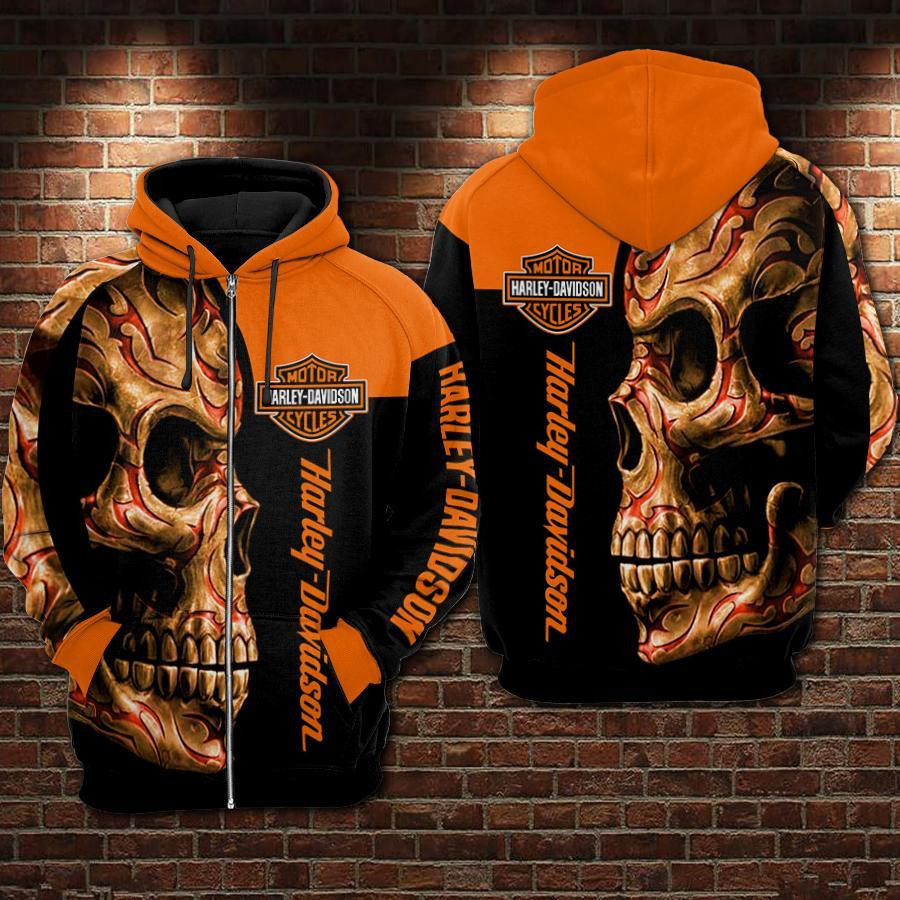 Harley Davidson Hoodie  Zip Hoodie Version 2087