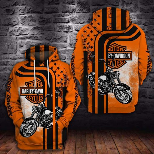 Harley Davidson Motocycle Hoodie  Zip Hoodie Version 1995