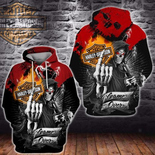 Harley Davidson Motocycle Hoodie  Zip Hoodie Version 2008