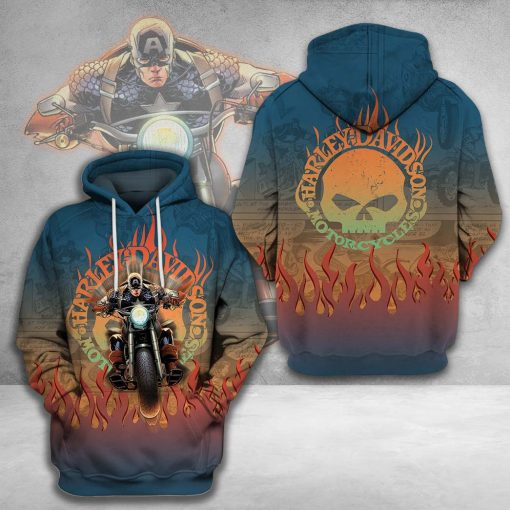 Harley Davidson Motocycle Hoodie  Zip Hoodie Version 2093