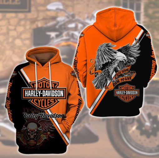 Harley Davidson Motocycle Hoodie  Zip Hoodie Version 2267