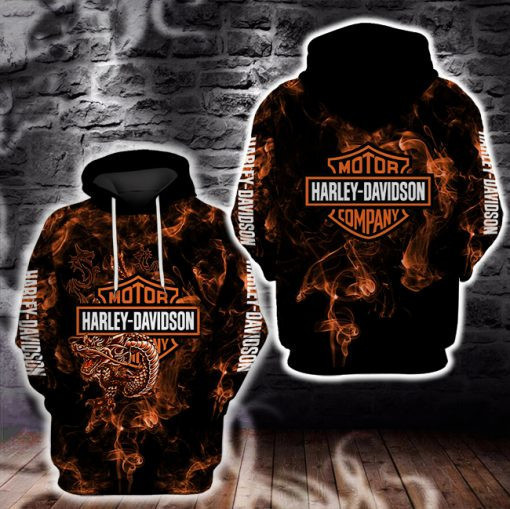 Harley Davidson Motocycle Hoodie  Zip Hoodie Version 2314