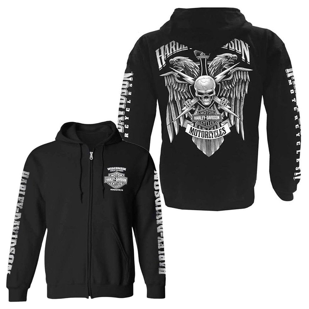 Harley Davidson Zip Up Hoodie Fathers Day Presents For Dad To Be