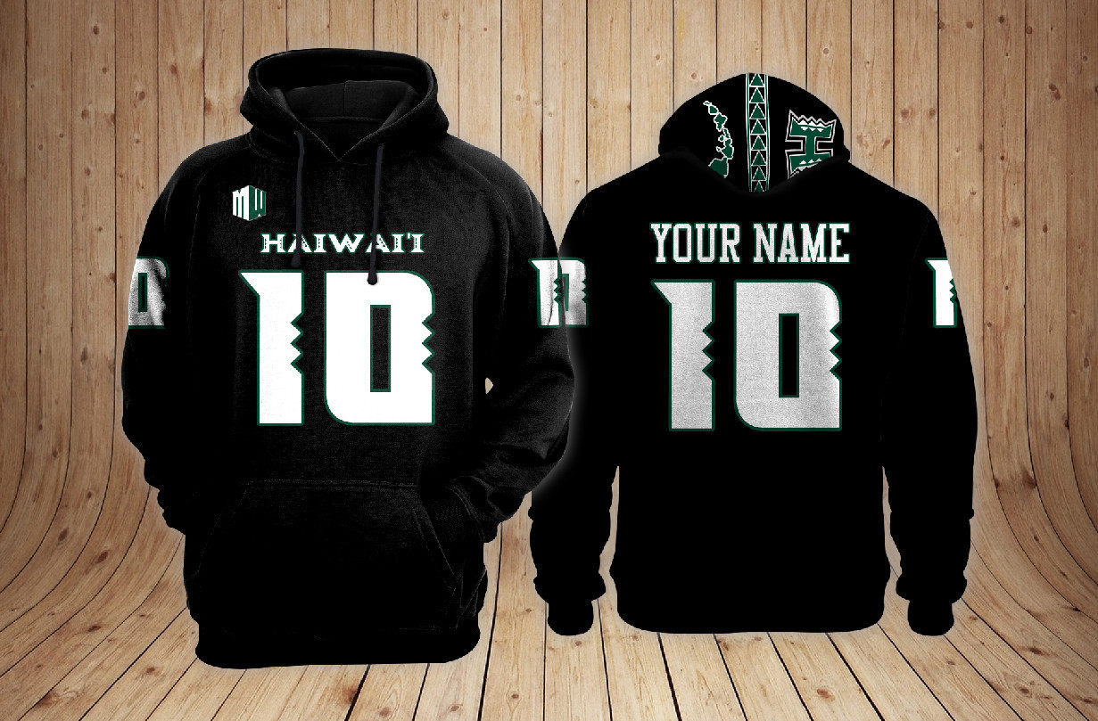Hawaii Rainbow Warriors NCAA Custom 3D Hoodie PT34998