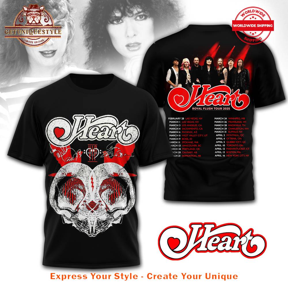 Heart Royal Flush Tour 2025 Shirt