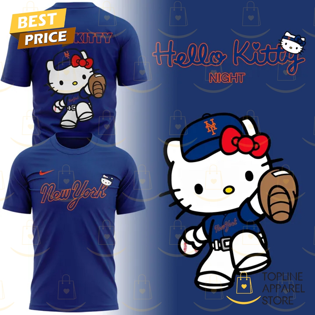 Hello Kitty Night x New York Mets 2025 3D T-Shirt Gift For Sport Music Fans